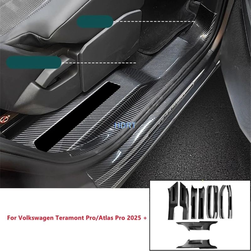 

Car Styling Door Sill Welcome Pedal Cover For Volkswagen Teramont Pro/Atlas Pro 2025 + Threshold Scuff Rear Trunk Guard Plate