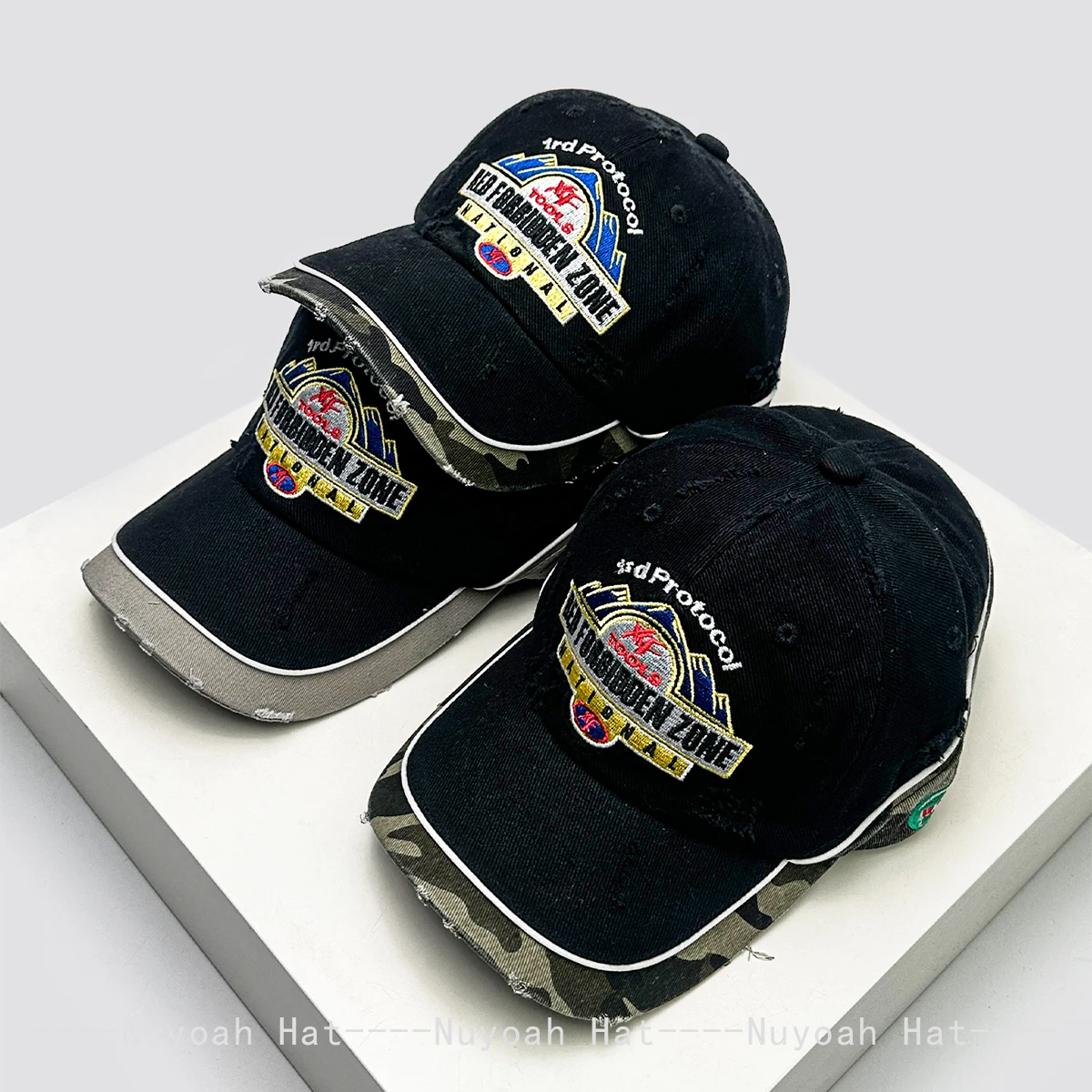 American-style Patchwork Embroidered Letter Baseball Hats Sunshade Camouflage New Men Women Versatile Fashion Peaked Caps Street