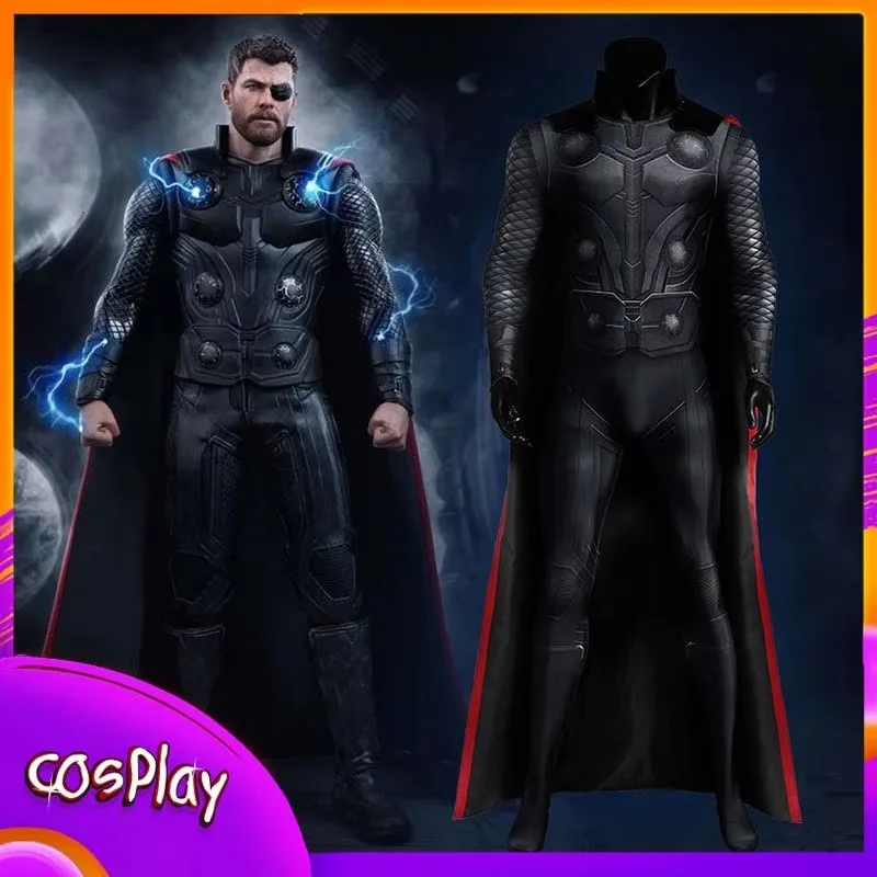 Avengers Infinity War Thor Cosplay Costume Cos Odinson Jumpsuit Halloween Party Carnival Comic-Con Perform Props Bodysuit Gift