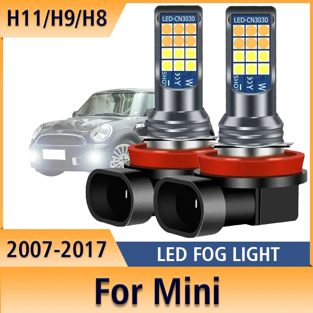 2pcs LED Fog Light Blub H8 H11 Lamp Canbus No Error For Mini Cooper R50 R53 F55 F56 R56 F54 R55 F57 R52 R57 R60 R58 R61 R59
