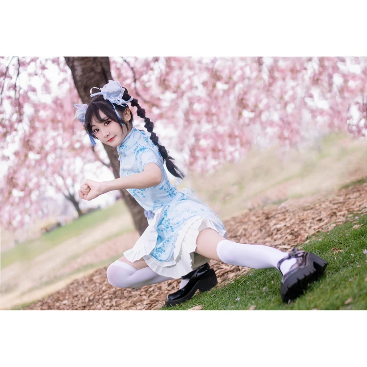 جديد الصينية Sle Dr loween Cisas Cosplay orm ort Sve Maids orm ort ملابس يومية