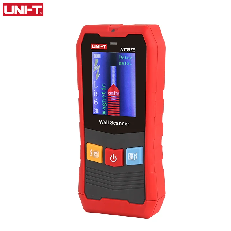 Uni-t Scanner de Parede Ut387e Ut387s Ut387lm em Detector de Metais Localizador de Pinos de Madeira Tensão ac Cabo ao Vivo Fios Rastreador de Profundidade