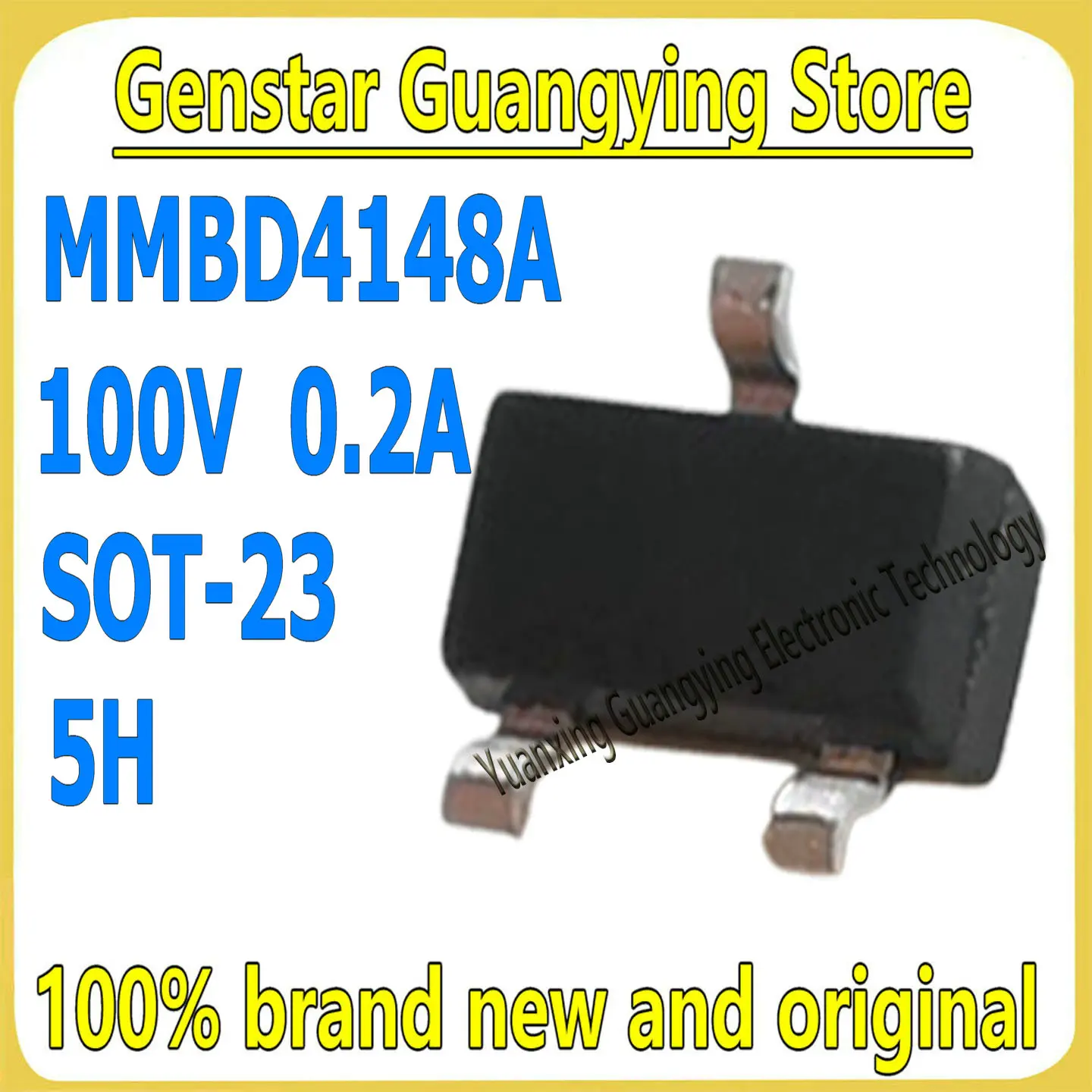(100 pieces) MMBD4148A SOT-23 SMD Switch Diode MMBD4148 (Marking 5H)Integrated Circuit 1 sold