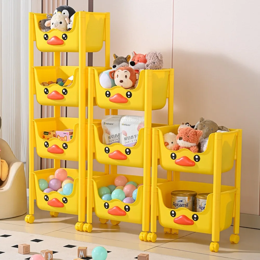 Carrello portaoggetti per giocattoli Soggiorno Snack Organizer Scaffale da bagno mobile Scaffale da cucina con ruote Scaffale per libri carino per bambini