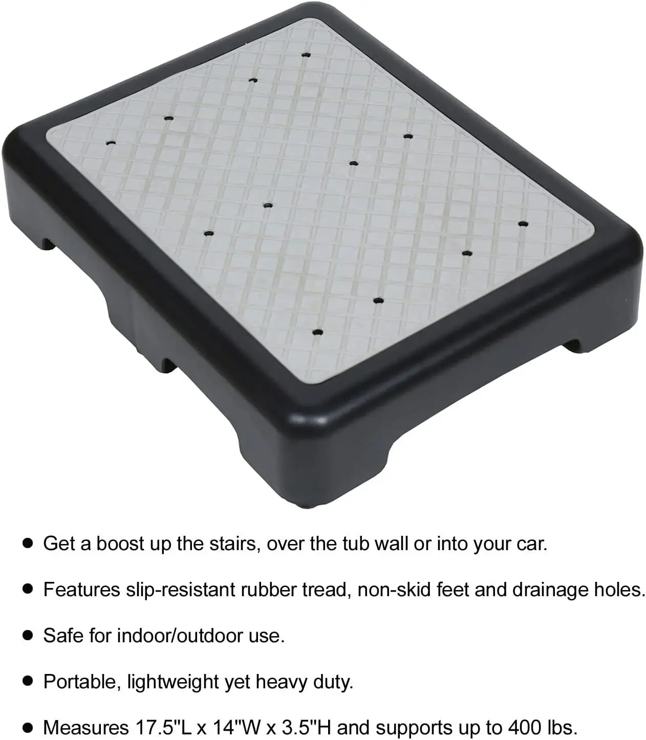 Platform Step Safety Step Platform for Elderly Fall Prevention Devices - 3 1/2 Inch High Riser Step, Indoor Outdoor Step