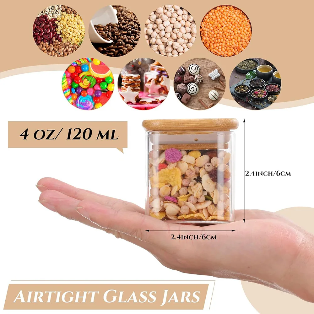 4oz 6Packs Glass Jars Set with - Food Storage Jar Labels review and price