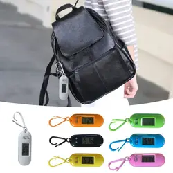 Digital Electronic Clock Hanging Keychain Multifunctional Mini Hourly Watch Backpack Electronic Oval Watch Student