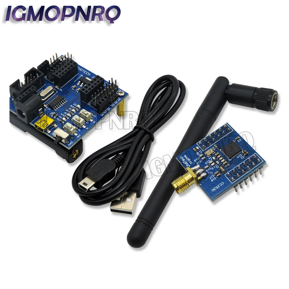 Zigbee CC2530 Module UART Wireless Core Board + Sensor Node Baseboard Development Board CC2530F256 Serial Port Wireless 2.4GHz