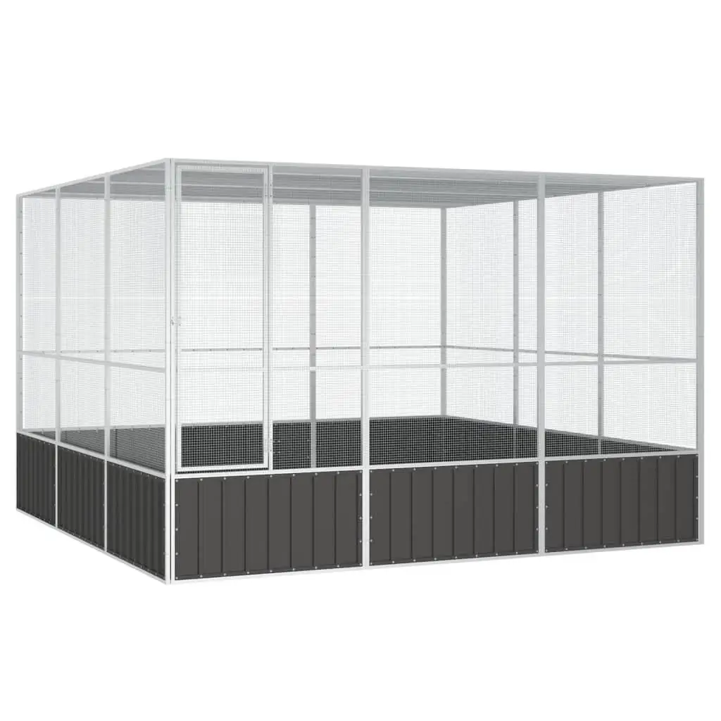 Anthracite Bird Cage 119.1x127.8x83.3 cm - Sturdy Galvanized Steel for Pet