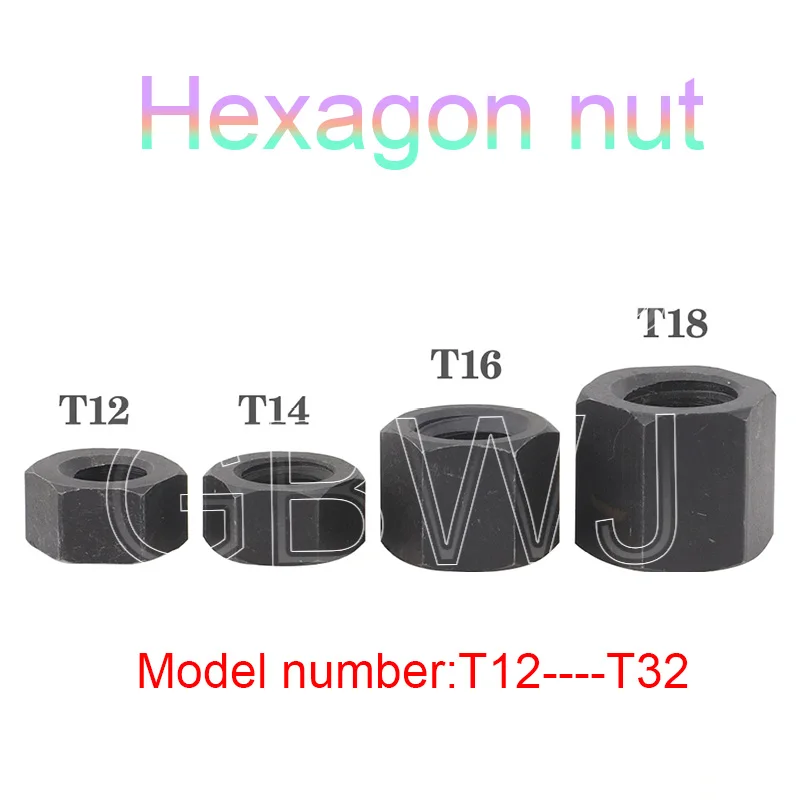 

Trapezoidal Threaded Screw Hex Nut T12 T14 T16 T18 T22 T28 T30 T32 Coarse Threaded Screw Forward and Backward Threads