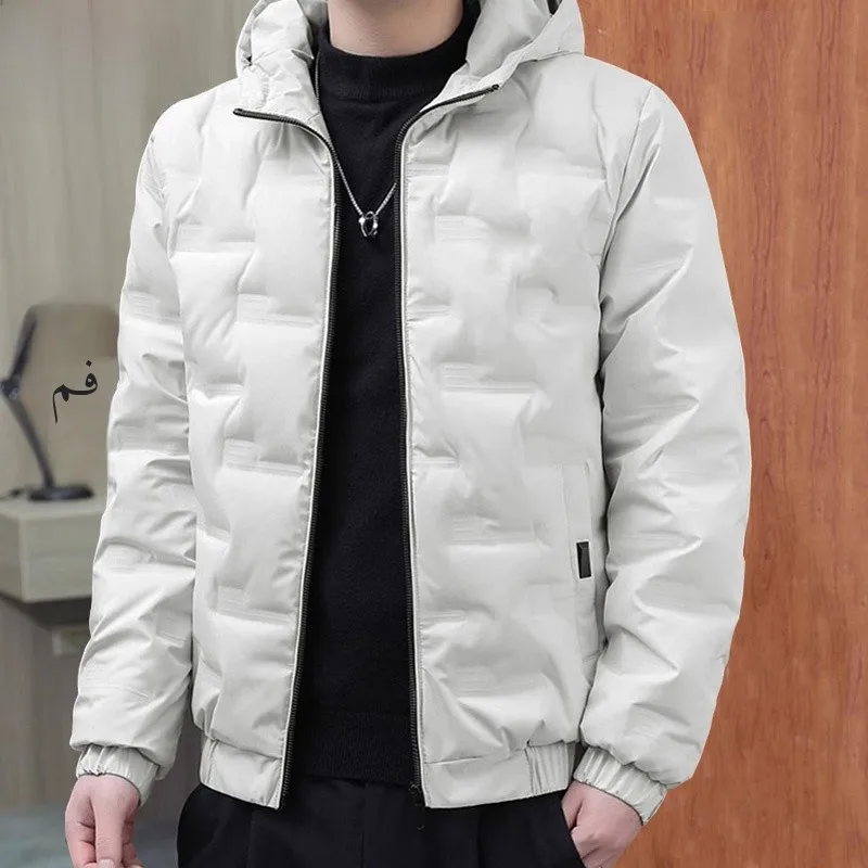 Thiened Warmth Cotton Jaet for Men Winter Trendy Casual Hooded Anti-wind Cold-resistant down Cotton Coat Mexican/Rice Str...