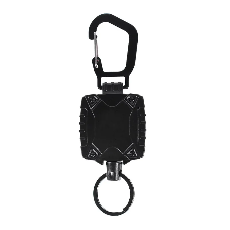 Retractable Key Chain with Carabiner Clip Outdoor Gear Holder for Hiking and Camping