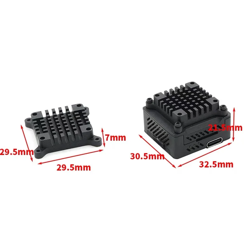 1pcs For O3 Sky end heat sink CNC Aluminum alloy heatsink FPV Transmitter radiator black anodization Heat Sink for RC Airplane