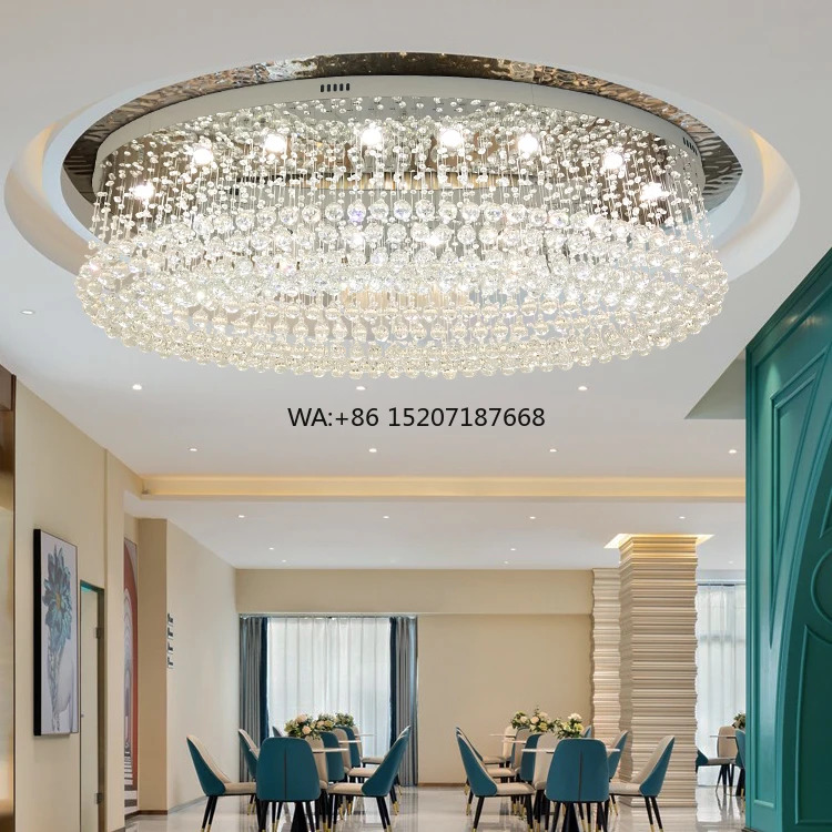 

Modern Luxury Iron Base Crystal Chandelier Home Decor Ceiling Light for Living Room and Hotel