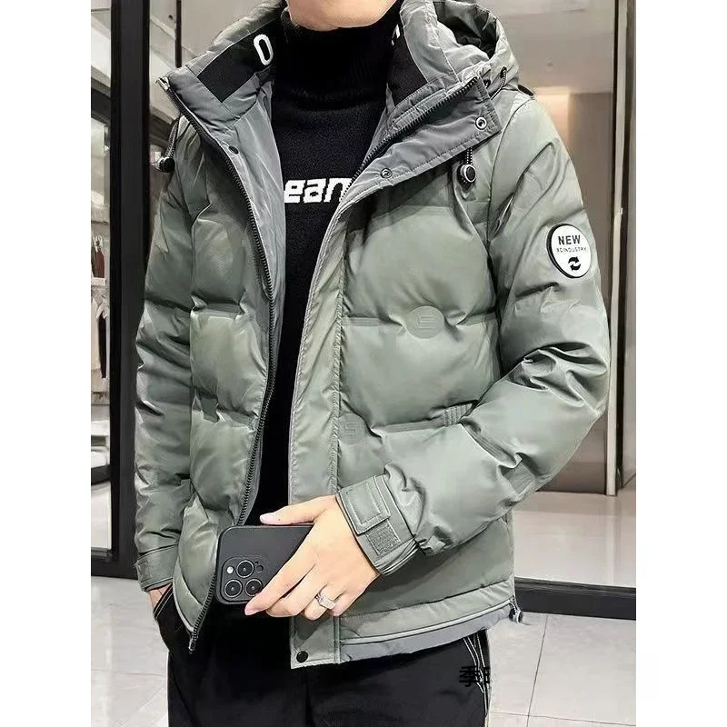 

Men's Hooded Down Jacket Winter Hot Sale: Trendy Youth High Quality Thickened Cold Resistant Warm Duck Down Coat of The Season