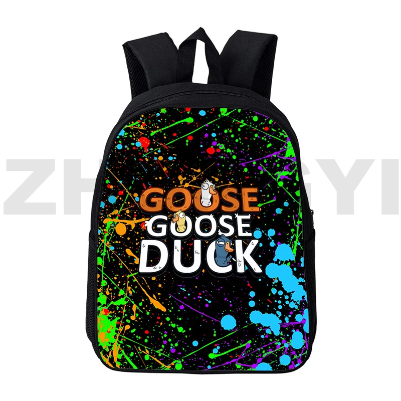 

3D Printed Goose Goose Duck Backpack Classic Game School Back Pack for Boys 16 Inch Harajuku Japanese Bag Hiking Trekking Bag