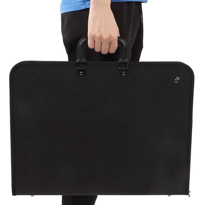 4X Art Portfolio Case With Zipper,Artist Carrying Case Poster Board,Tote Bag For Art Storage Folder