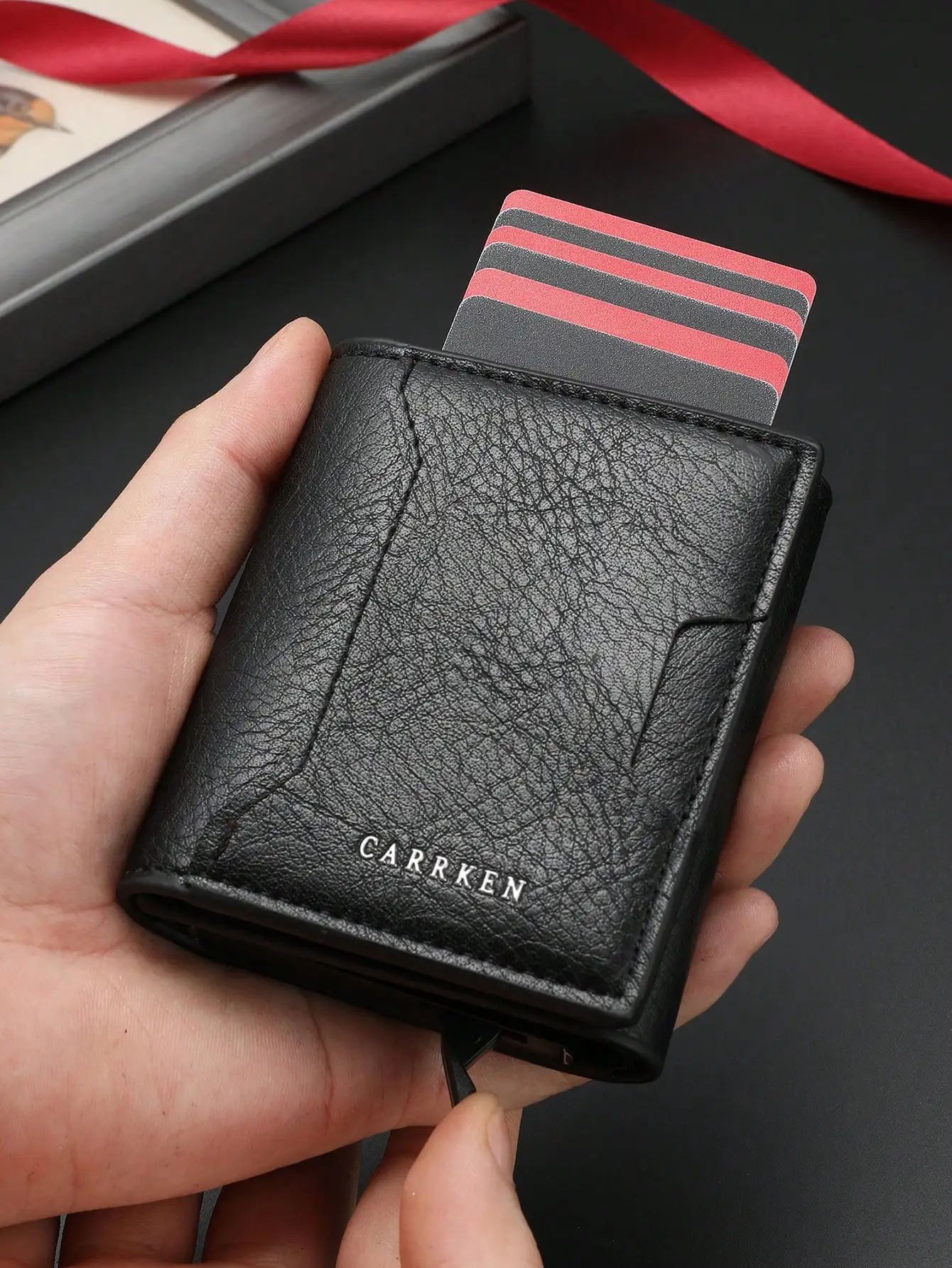 

CARRKEN New Style Men's Vintage Wallet, Fashionable Tri-Fold Multi-Function Card & Cash Holder, Youth Versatile Multi-Card Slots Wallet, Great Gift For Men Formal/Business Formal Valentine's Day Ideas