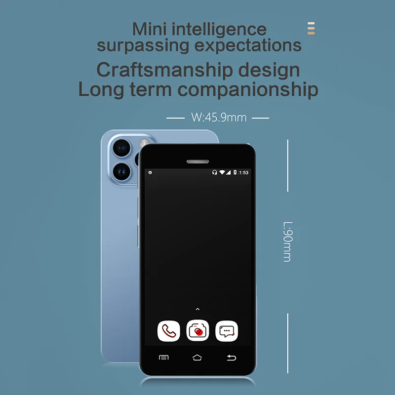 S9 Pro Mini Android8.1 Smart Phone 3.0'' Display 2GB RAM 16GB ROM With 3.5mm Jack 3G Small Phone