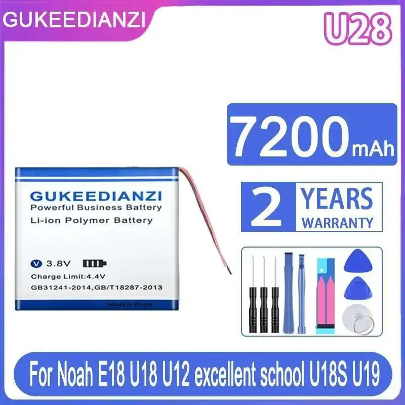 

7200Mah For Noah E18 U18 U12 Excellent School U18S U28 U19 Laptop Battery Lightweight Reliable Power