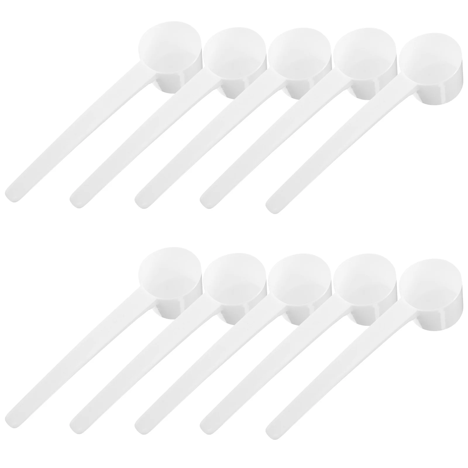 

10 Pcs Measuring Plastic Scoop for Food Coffee Milk Kitchen Reusable Disposable Food Safety Material