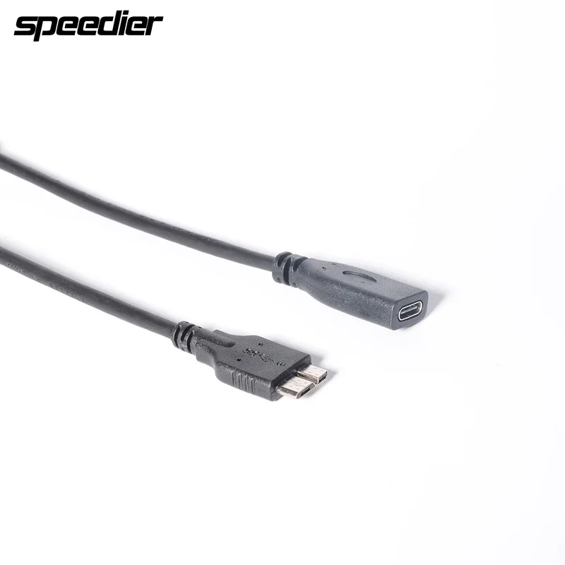 Micro B USB 3.0 «папа» на USB-C USB 3.1 Тип C «мама» Удлинительный кабель-адаптер для передачи данных для Macbook Tablet 10 см