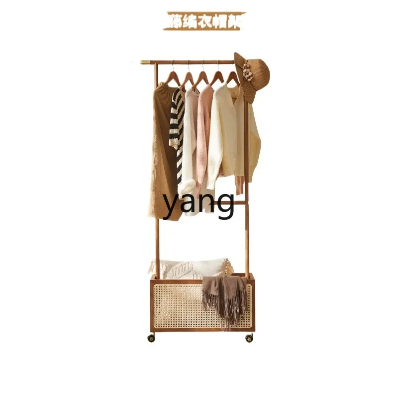 CX rattan solid wood hanger floor bedroom removable laundry basket