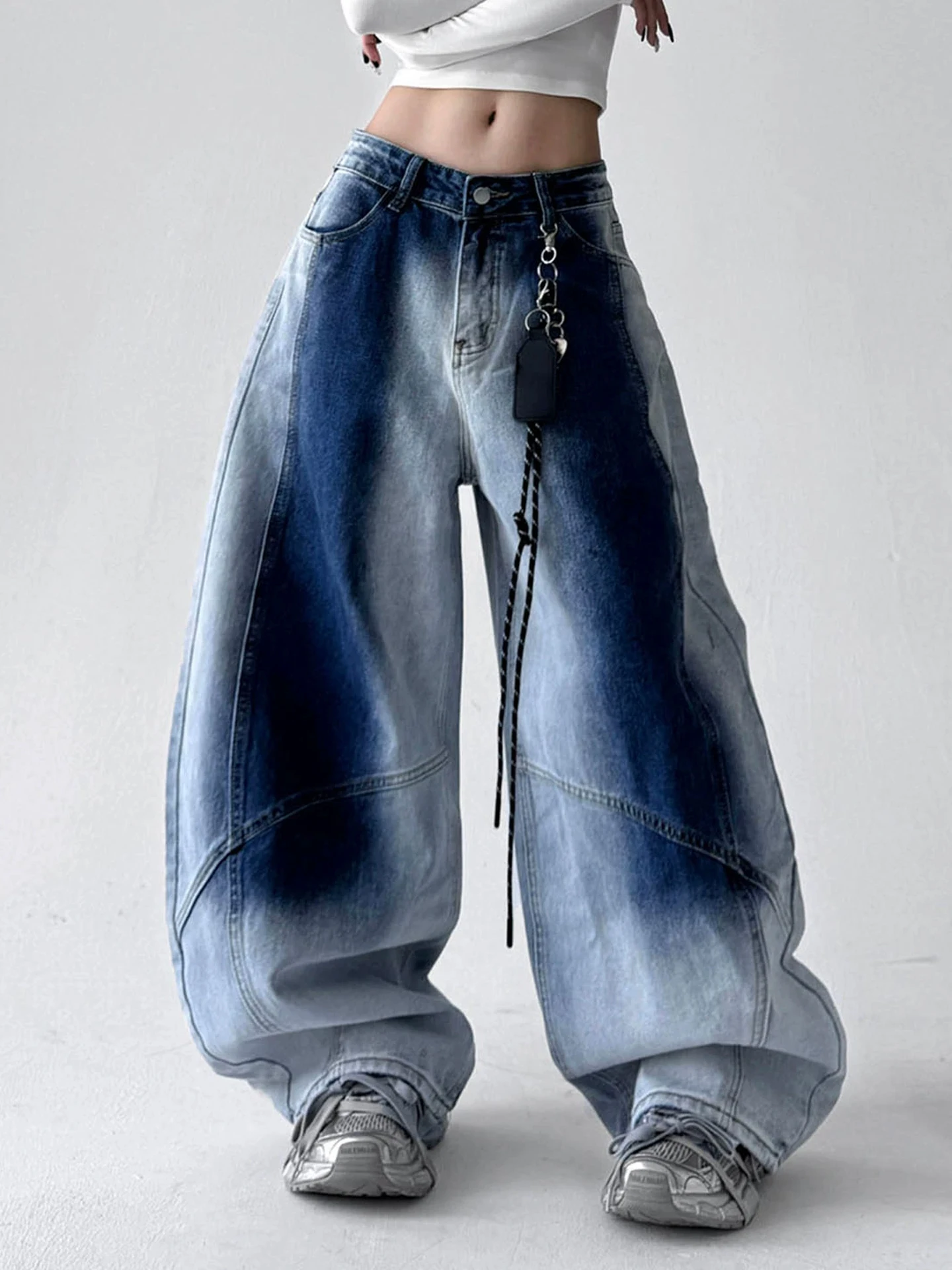 

High Street Men's Jeans Casual Straight Leg Loose Fit Vintage American Style Spring Autumn New Arrival Versatile Loose Knife