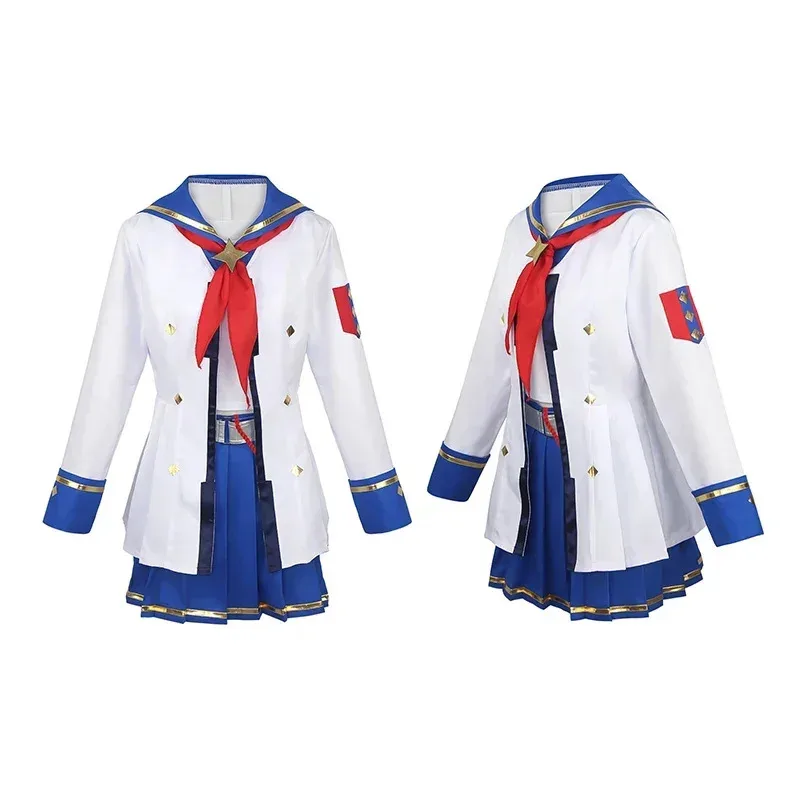 

qq273 Funny Halloween Carnival Costume Cute Derby Oguri Hat Red Scarf Belt Sock Anime Cloth