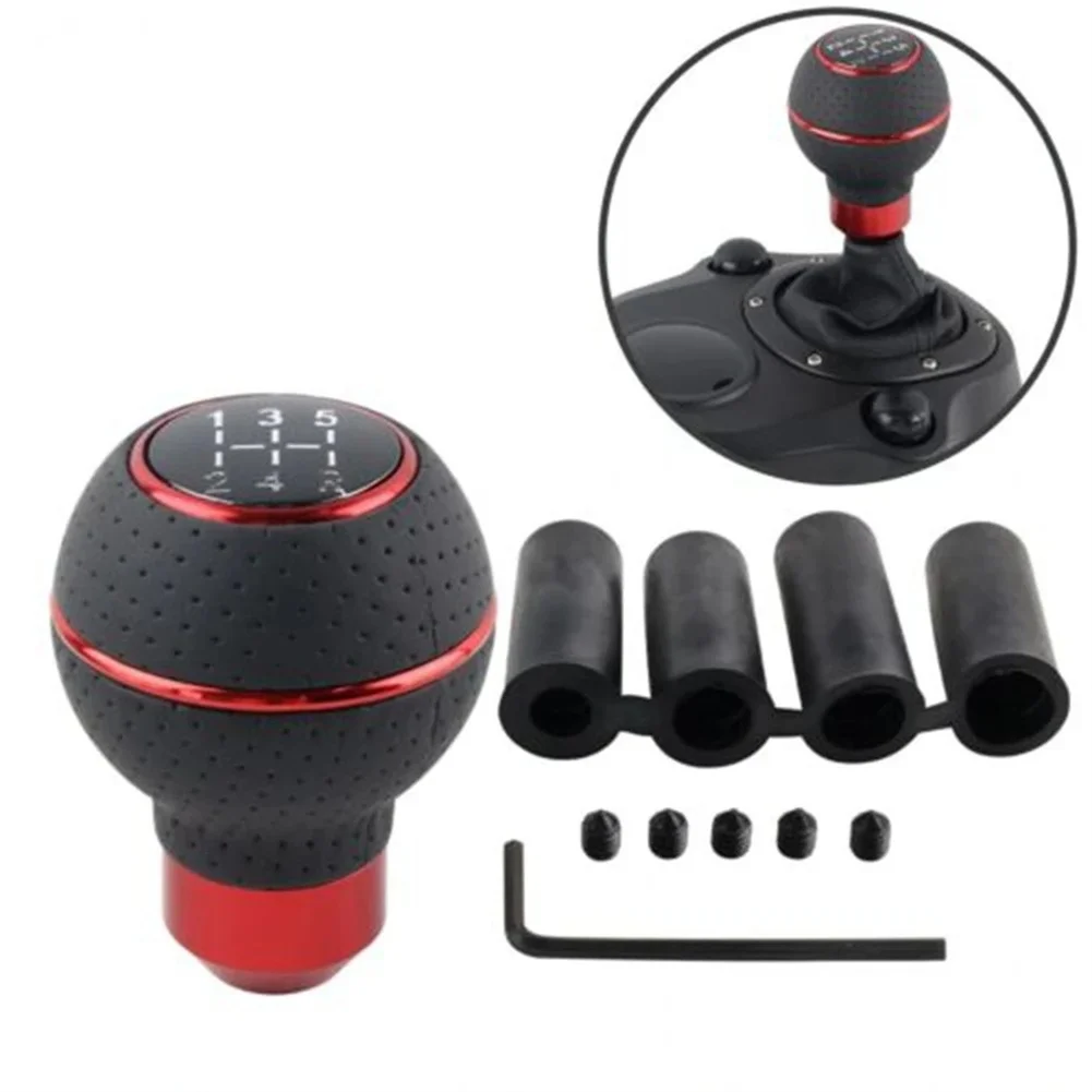 

Car 6 Speed Manual Shift Knob Alloy Gear Head Replacement For Car Red Blue Black Accessories Fits Most Vehicles