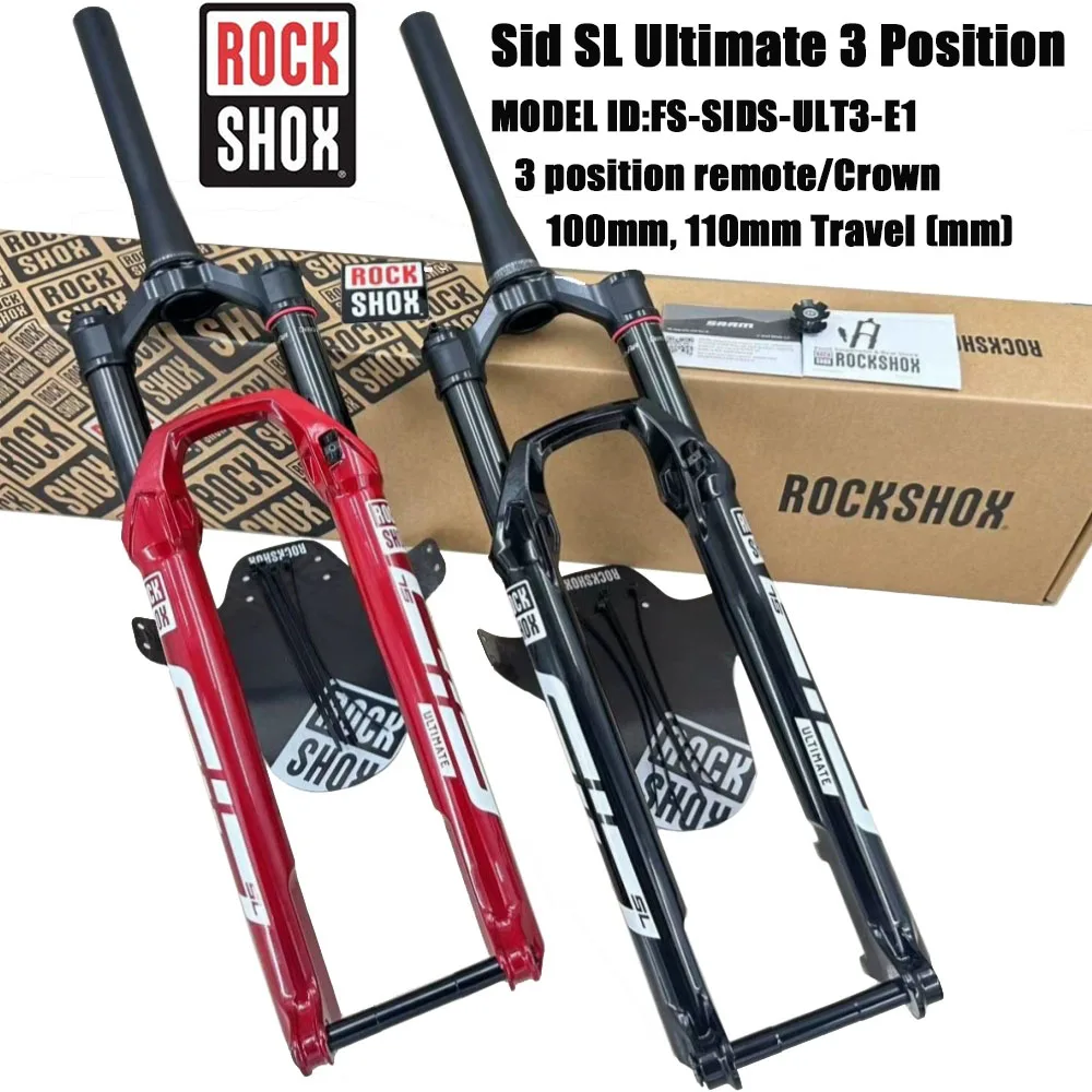 2025 روكشوكس موديل جديد Sid SL Ultimate 3 Position XC شوكة FS-SIDS-ULT3-E1 DebonAir + زنبرك هوائي 100 مم، 110 مم للسفر