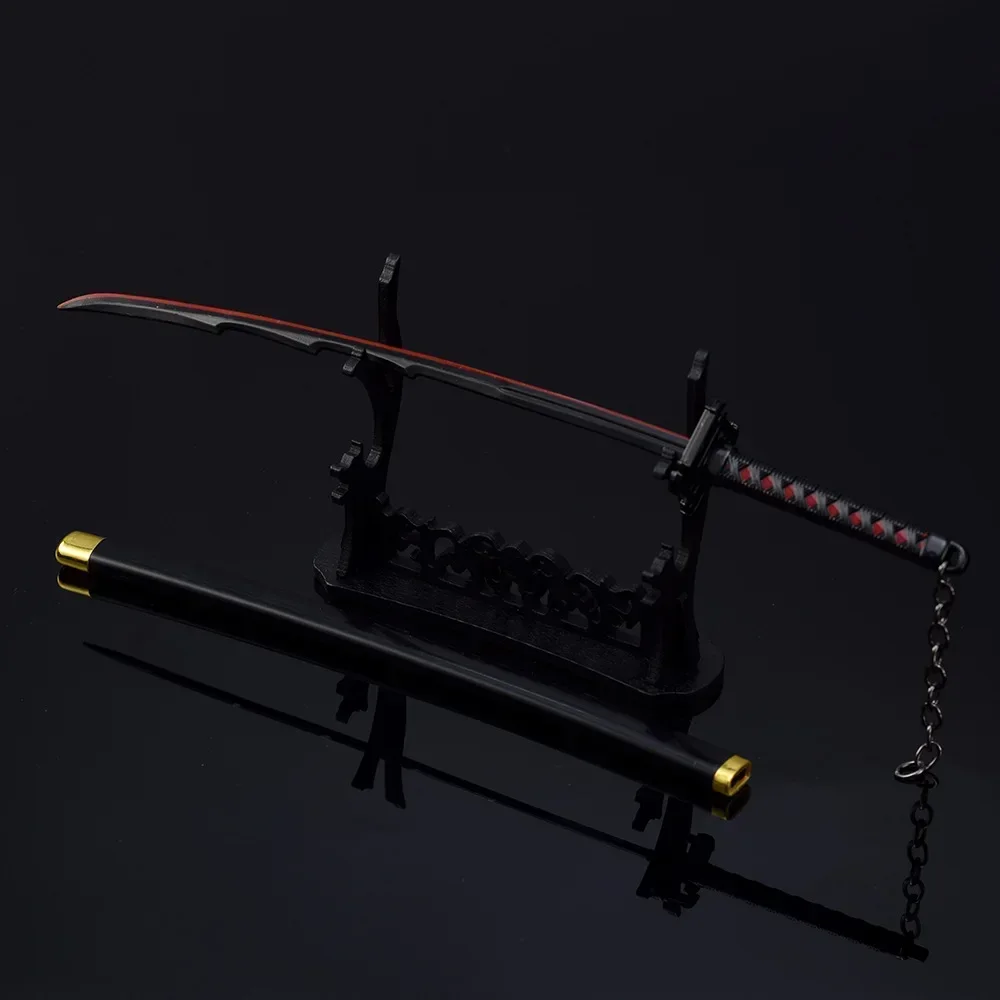 26 cm Kurosaki Ichigo Ban Kai Zangetsu Anime Waffe Metall Statuen Katana Samurai Schwert Sammlung Weihnachtsgeschenke Spielzeug für Jungen