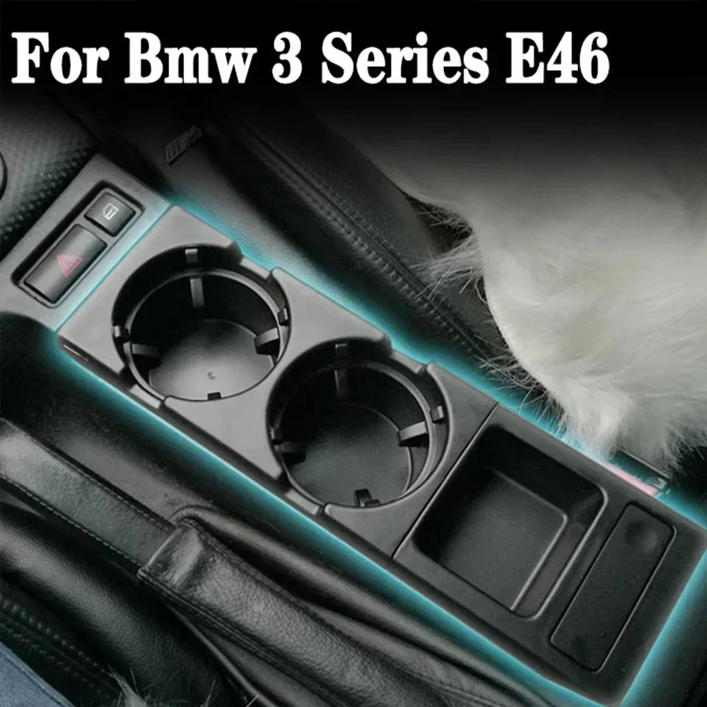 VIKEFON Car Front Central Console Storage Box, Double Hole,Cup Holder and Coins BMW E46 Series New Style image 4