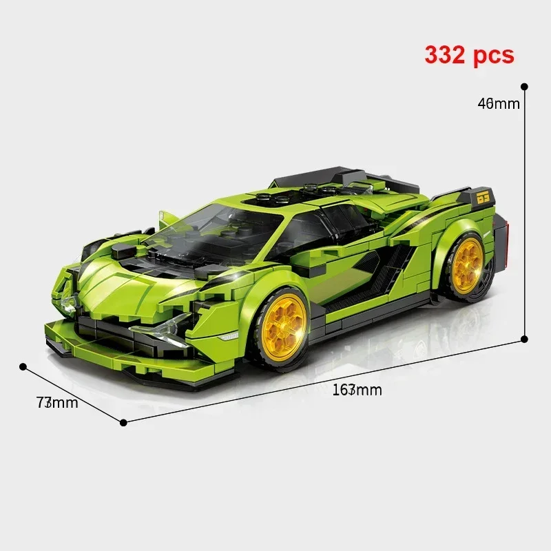 Supercar Futuriste — Vert Lime