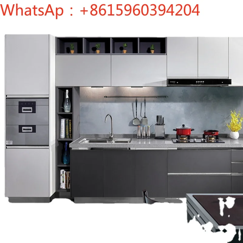 High Quality Stainless Steel Integral Kitchen Cabinet Is Durable and Can Be Assembled, Processed and Customized