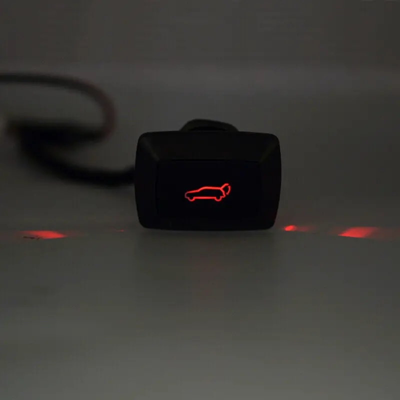 Electric Tailgate Trunk Release Button with Red Illumination for 12V Vehicle Rear Door Lock Mechanism SUV Compatible