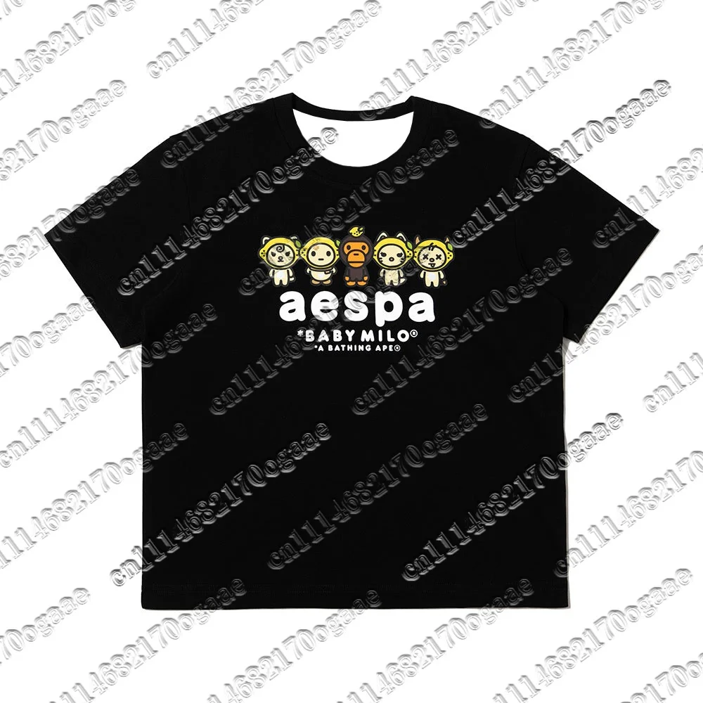 camiseta-oversized-masculina-e-feminina-y2k-top-preto-de-manga-curta-com-estampa-de-desenho-animado-aespa-baby-milo-para-roupas-casuais-do-dia-a-dia