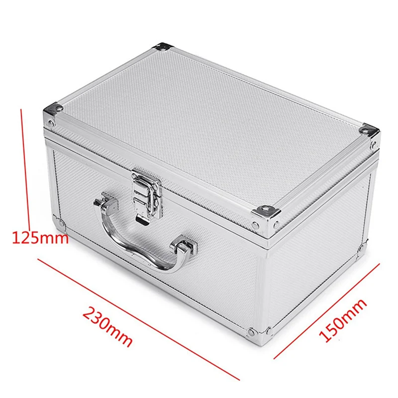 Cassetta degli attrezzi in schiuma di alluminio - Valigia portaoggetti per hardware meccanico 23X15X12,5 cm