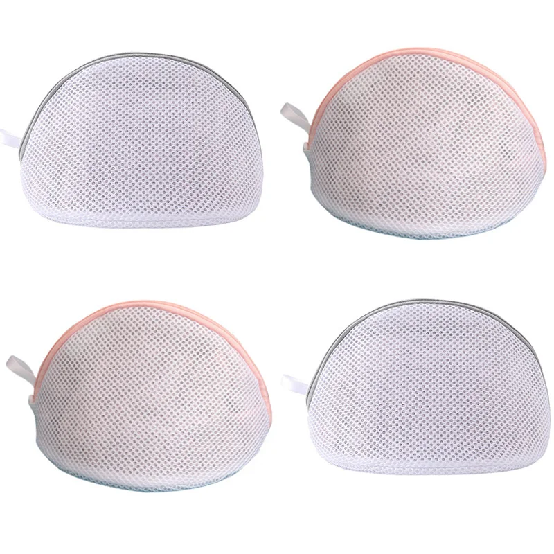 Bra Washing Laundry Bags 4 PCS Shell Shaped Wash Lingerie Mesh Bag With Zipper For Washing Machine Stocking