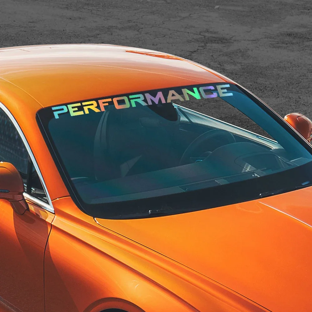 1Pc Car Windshield PERFORMANCE Letter Sticker Self Adhesive Vinyl Decal Waterproof Auto Window Sport Styling Decor Accessory