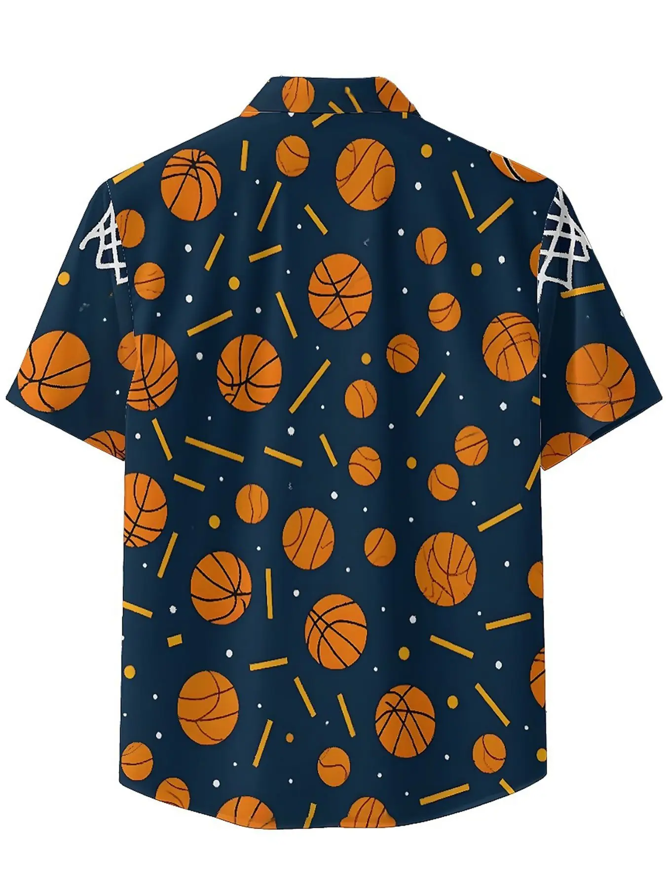 Męskie koszule hawajskie w dużych rozmiarach, wzór tematyczny koszykówki, nowość w modnych topach na lato, hip-hop rock streetwear