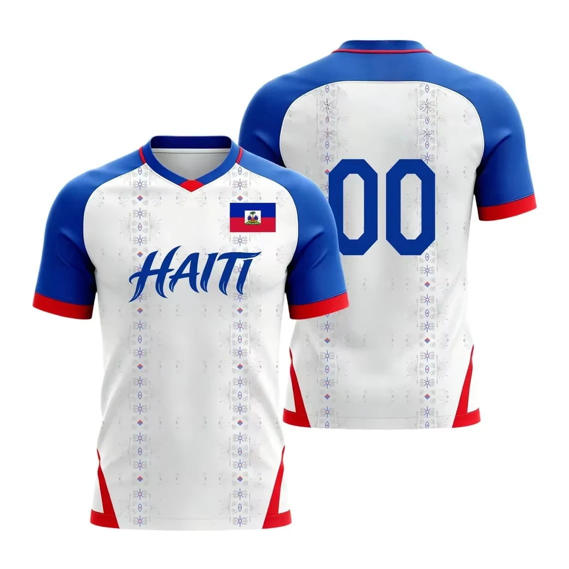 Haiti 2026 Football Jersey Personalized Number Haitian Soccer T Shirts Quick Dry Loose Short Sleeve Sports Tees FamilyMatching