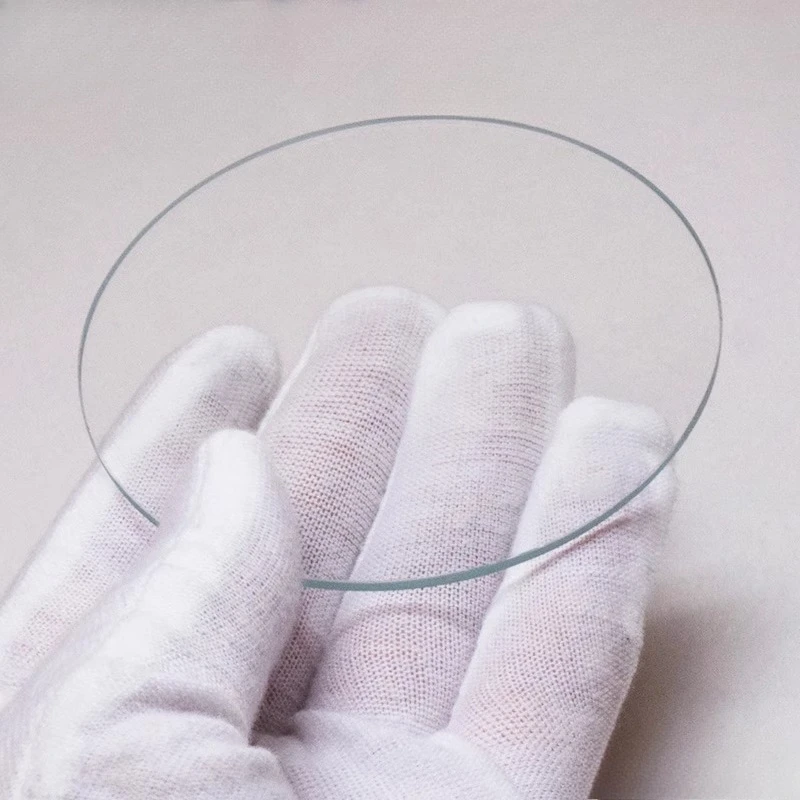 Round Glass Sheet 95mm Diameter 2mm Thick Custom Any Size Dashboard Lamp Shade Fire Protection Glass