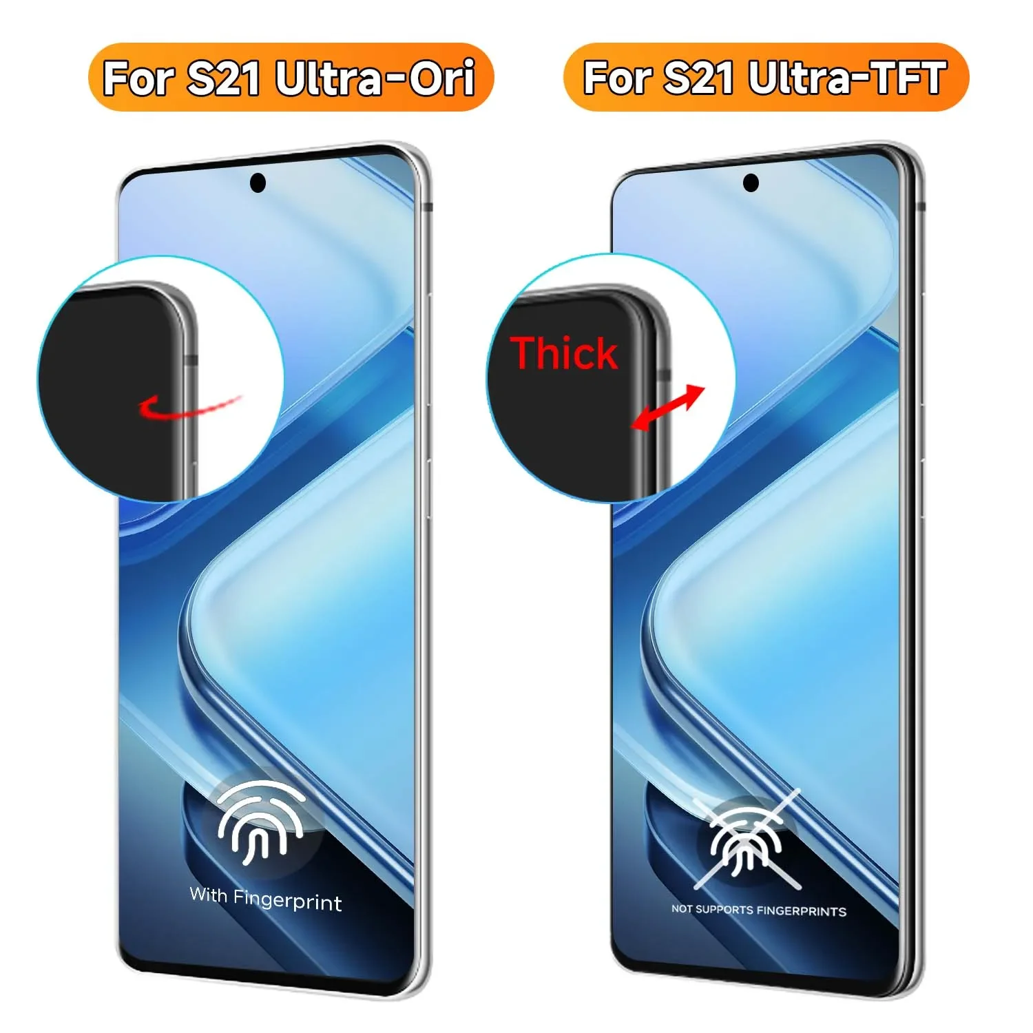 Schermo TFT per Samsung Galaxy S21 Ultra 5G G998B G998B/DS Display LCD Touch Screen digitale con cornice per Samsung S21 Ultra