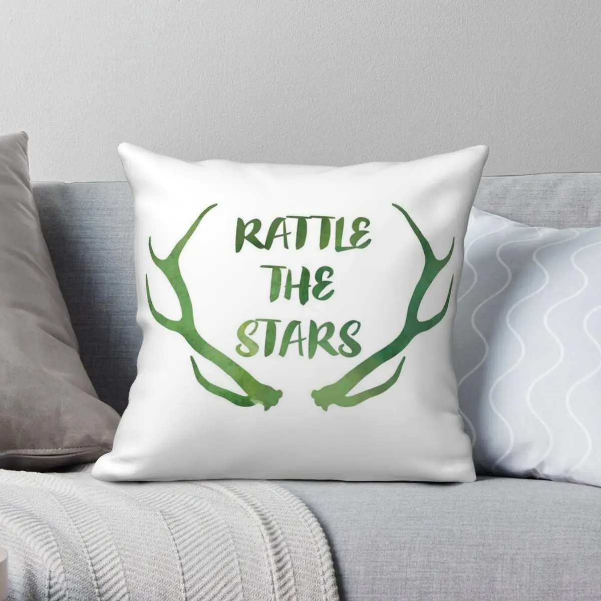 Rattle The Stars Throne Of Glass Square Pillowcase Polyester Linen Velvet Printed Zip Decorative Room Cushion Case