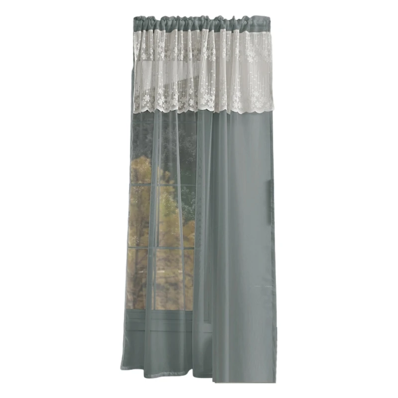 

Contemporary Lace Embellished Window Coverings Tear Resistant Polyester Quick Installation Home Decoration Upgrades