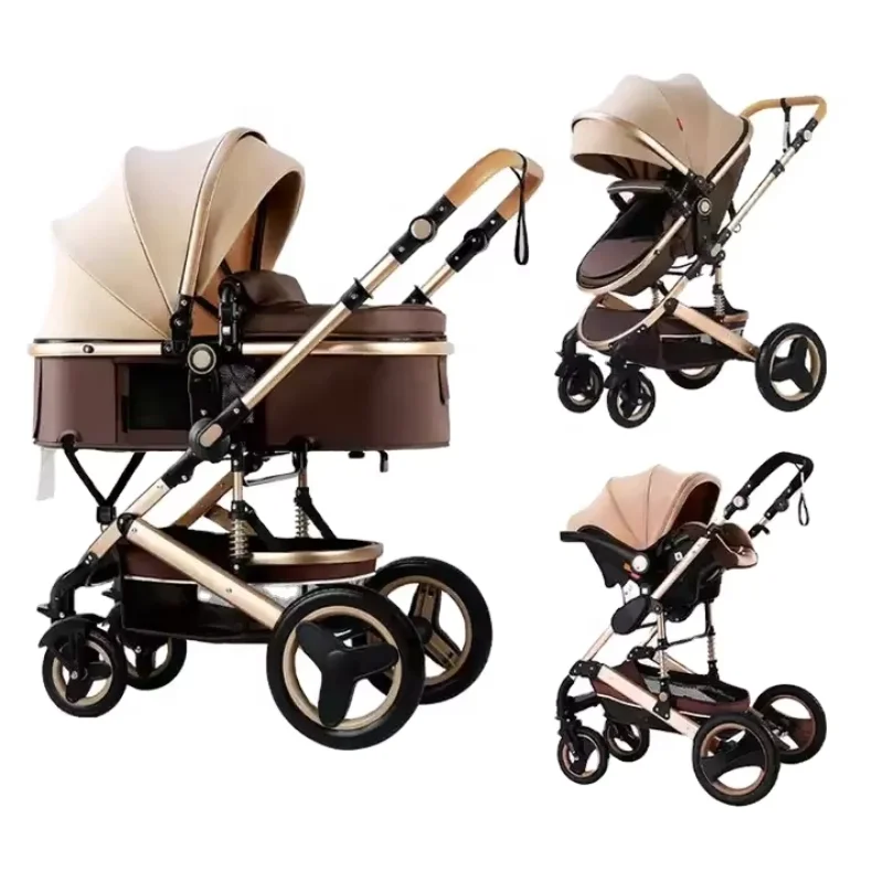 Factory hot sale high quality baby stroller light weight Wear resistance four-wheel shock Folding Portable baby stroller