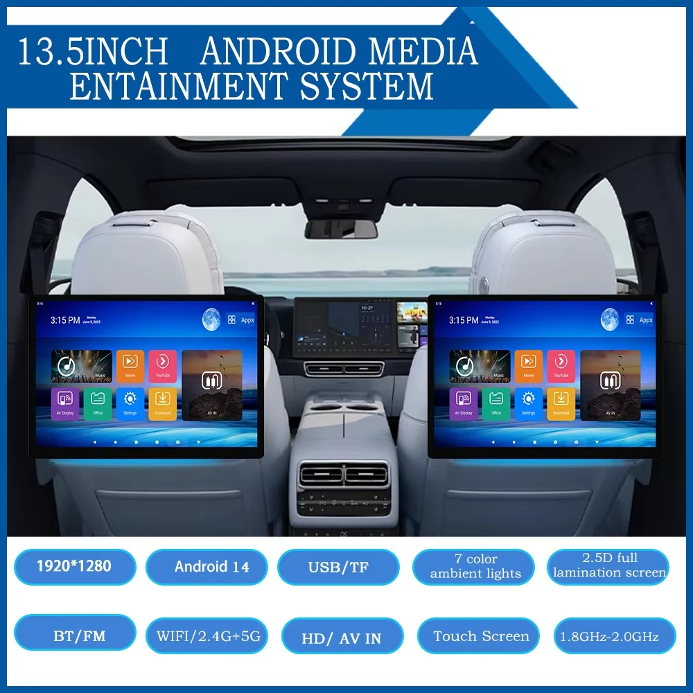 Car Rear Entertainment System 13.5