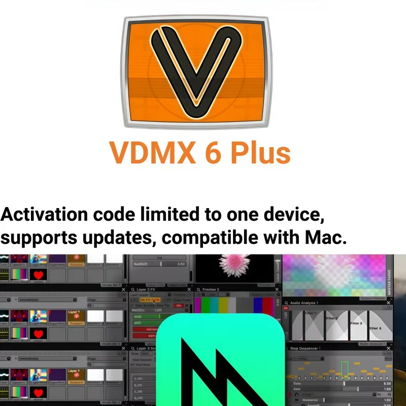 

VDMX 6 Plus 1.1.8 Ultimate Программное обеспечение для видеопроизводства в реальном времени Live VJ Визуальная игровая площадка поддерживает обновления