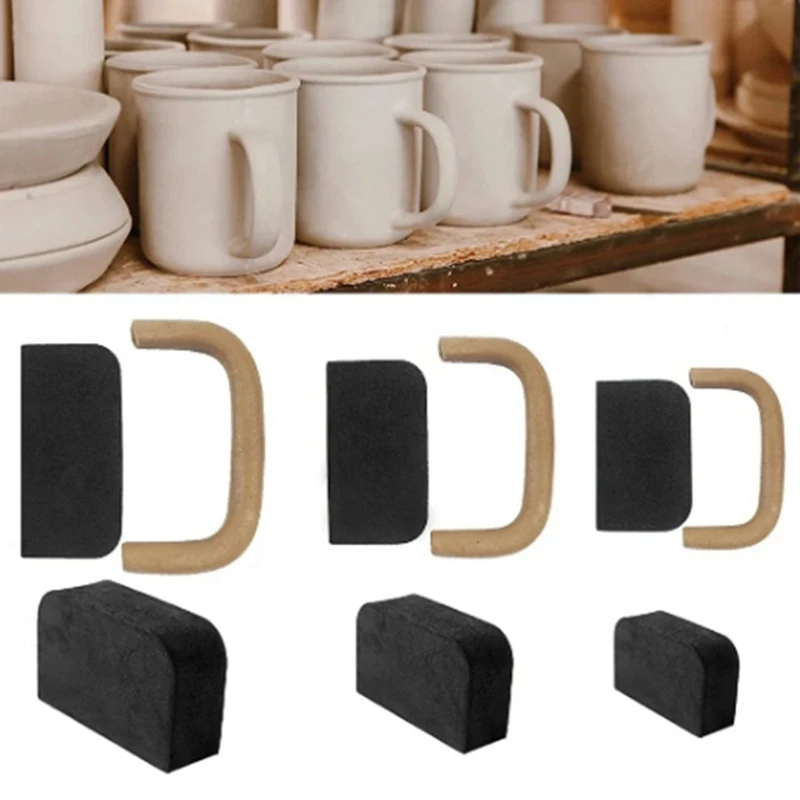 مجموعة قوالب مقبض كوب الفخار مكونة من 12 كوبًا يمكنك صنعها بنفسك